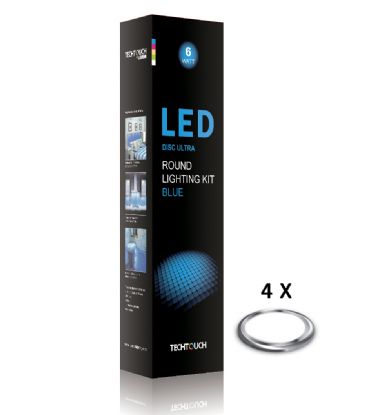 12174  Disc Blue Kit 4x18 LED (6W) C/W Cable